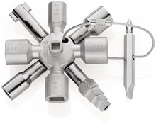 Schaltschrankschlüssel TwinKey® 6 Funktionen m.Magnet Verb.KNIPEX