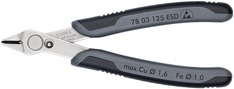 Elektronik-Seitenschneider Super-Knips® L.125mm Form 0 Facette nein pol.KNIPEX