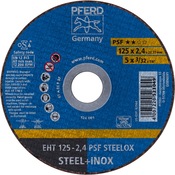 Trennscheibe PSF STEELOX D125x2,4mm ger.INOX Bohr.22,23mm PFERD