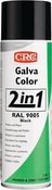 Farbschutzlackspray 2in1 GALVACOLOR tiefschwarz RAL9005 matt 500ml Spraydose CRC