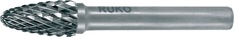 Frässtift RBF D.10mm Kopf-L.20mm Schaft-D.6mm HM Blank Verz.KVZ 4 RUKO