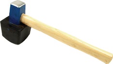 Plattenlegerhammer 1500g eck.(anvulkanisiert)