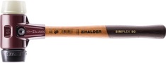 Schonhammer SIMPLEX L.405mm Kopf-D.60mm mittelh./hart HO Gum.schwarz/Nylon weiß