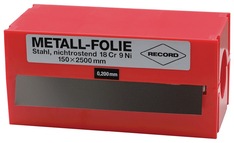 Metallfolie D.0,100mm VA 1.4301 L.2500mm B.150mm RECORD