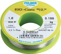 Lötdraht ISO-Core® EL 1mm 250g S-Sn99Cu1 FELDER