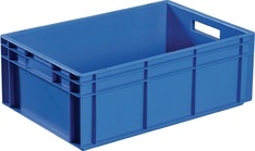 Transportbehälter L400xB300xH220mm blau PP Durchfassgr.Seitenwände geschl.PROMAT