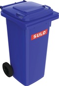 Müllgroßbehälter 120l HDPE blau fahrbar,n.EN 840 SULO