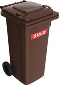 Müllgroßbehälter 120l HDPE braun fahrbar,n.EN 840 SULO
