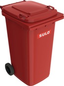 Müllgroßbehälter 240l HDPE rot fahrbar,n.EN 840 SULO