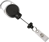 Ausweishalter ext.Stark-mit Druckknopfschlaufe Band-L.600mm schwarz DURABLE