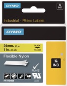 Schriftband Band-B.24mm Band-L.3,5m flexibles Nylonband schwarz auf gelb DYMO