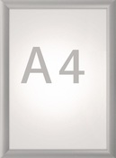 Klappr.Plakatmaß DIN A4 aluminium elox.MAUL