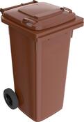 Müllgroßbehälter, Kunststoff, Volumen 60 l, BxTxH 450x530x945/1000 mm, Farbe braun