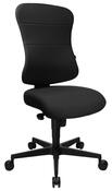 Bürodrehstuhl, Sitz-BxTxH 500x480x420-550 mm, Lehnenh. 600 mm, Synchronm., Muldensitz mit Federkissen, schwarz