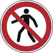 Verbotsschild, Für Fußgänger verboten, Kunststoff, Durchm. 200 mm, DIN EN ISO 7010