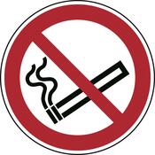 Verbotsschild, Rauchen verboten, Alu, Durchm. 400 mm, DIN EN ISO 7010