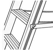 Strebenset starr, (2 Stück) aushängbar, für ein- und beidseitge Leitern mit 12+14 Stufen
