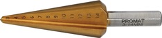 Blechschälbohrer Bohrber.3-14mm HSS TiN Gesamt-L.58mm Z.2 PROMAT