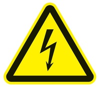 Warnzeichen ASR A1.3/DIN EN ISO 7010 200mm Warnung v.elektrischer Spannung Folie