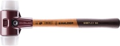 Schonhammer SIMPLEX L.300mm Kopf-D.30mm mittelh.HO Superplastik weiß HALDER