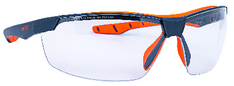 Schutzbrille Flexor Plus, Scheiben HC/klar, Rahmen Grau/Orange