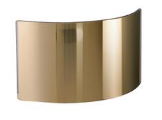 Weitwinkelscheibe, goldbedampft,10 x 22 cm aus gebogenem Verbundglas