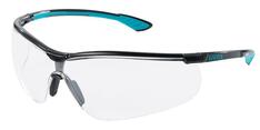 Schutzbrille uvex sportstyle,Scheiben PC farblos, Rahmen schwarz/petrol