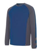 T-Shirt langarm Bielefeld, Farbe kornblau/schwarzblau, Gr.L