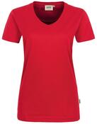 Damen-V-Shirt Performance, Farbe rot, Gr.5XL