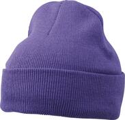 Stickmütze klassisch, KnittedCap,Farbe dark-purple
