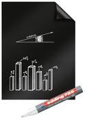Magic-Chart, Folienrolle mit 25 Folienblättern, elektrostatisch, schwarz, Blackboard, VE 4 Stück