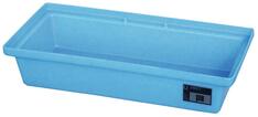 Polyethylen-Kleingebindewanne, BxTxH 400x800x170 mm, blau, Auffangvolumen 30 l, Gewicht 5 kg