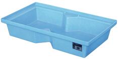 Polyethylen-Kleingebindewanne, BxTxH 600x1000x200 mm, blau, Auffangvolumen 60 l, Gewicht 10 kg