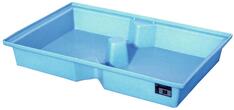 Polyethylen-Kleingebindewanne, BxTxH 800x1200x195 mm, blau, Auffangvolumen 100 l, Gewicht 14 kg