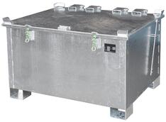 Lithium-Ionen-Lagerbehälter BxTxH 1000x1200x750 mm, 280 Liter, verzinkt