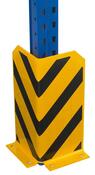 Rammschutz, schwarz/gelb, inkl. 4 Bodenanker, Höhe 400 mm, L-Form