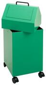 Abfallsammelbehälter, fahrbar, Volumen 45 Liter, BxTxH 330x310x710 mm, RAL 6024 verkehrsgrün