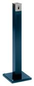 Standascher, schmal, BxTxH 300x300x1005 mm, Vol. 2,0 l, Kopfteil abnehmbar, Stahlblech pulverbesch. Korpus/Kopf enzianblau/silber