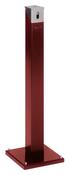 Standascher, schmal, BxTxH 300x300x1005 mm, Vol. 2,0 l, Kopfteil abnehmbar, Stahlblech pulverbesch. Korpus/Kopf rot/silber