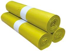 Müllsack, Vol. 120 Liter, Flex Typ 60, VE 10 Rollen mit 25 Stück, Gesamt 250 Stück, Farbe gelb