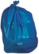 Müllsack, Vol. 120 Liter, Typ 60, mit Zugband, VE 10 Rollen mit 25 Stück, Gesamt 250 Stück, Farbe blau