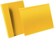 Kennzeichnungstasche mit Falz, A4 Querformat, BxH innen 297x210 mm, Farbe gelb, VE 50 Stück