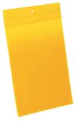 Neodym-Magnettasche A4 hoch, BxH 210x297 mm, starke Haftkraft durch zwei Neodym-Stark-Magnete, gelb, Pack mit 10 Stück, Mindestabnahme 2 Pack