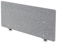 Akustikwand mit Halterung, für 1600 mm Tisch, BxTxH 1595x25/50x500 mm, grau