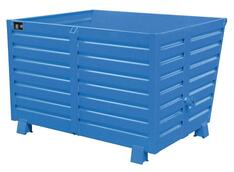 Stapel-Muldenkippbehälter, Volumen 1,50 cbm, LxBxH 1200x1500x1000 mm, Traglast 2000 kg, RAL 5012 lichtblau