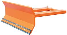 Schneeschieber, BxH 1800x585mm, 1-fach verstellb.,mit Gummischürfleiste, RAL 2000 orange