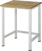 Werktisch, Grundtisch, Unterbau 45x45 mm, Platte Buche, BxTxH 750x800x825 mm, RAL 7035