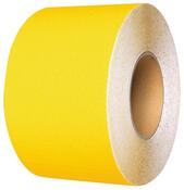 Antirutsch-Belag, Breite 100 mm, selbstklebend, verformbar, Länge 18,3 m, gelb
