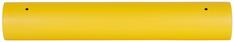Verkehrsbarriere, Spezialkunststoff, einzeilig, Holm, individueller Zuschnitt, Länge 400-929 mm, Durchm. 160 mm, gelb