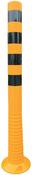 Flexipfosten, gelb/schwarz m.4 retroreflektierenden Streifen, Polyurethan H. 1000 mm, Durchm. 80 mm, ohne Befestigungsmaterial